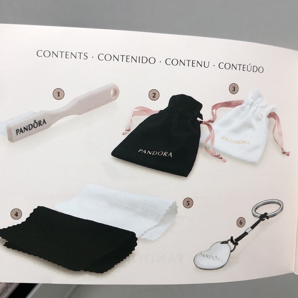 NEW Pandora Jewelry Collectors Cleaning & Storage Kit With Heart Keychain Tool - Picture 5 of 9